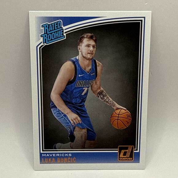 2018-19 Panini Donruss Rated Rookie Luka Dončić #177 (RC) Mavericks - Lakers NBA - Picture 1 of 6